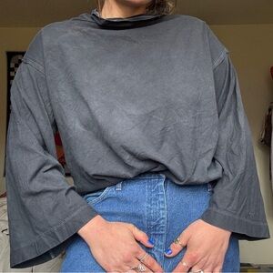 We The Free People Supernova Oversized Bell Sleeve Top Size Medium